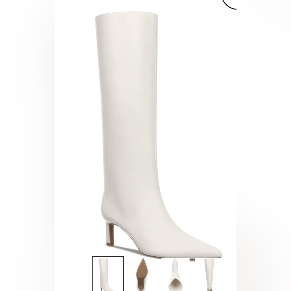 NIB On 34th Rachelle Tall heeled boot Bone size 8